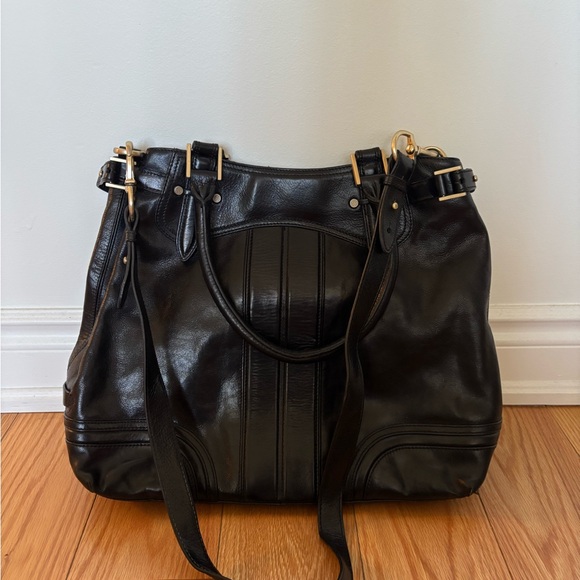 Cole Haan Black Leather Tote - Picture 5 of 10